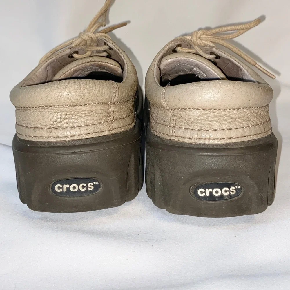 Crocs All Terrain Axle Duck Boots Leather Trim Waterproof‎ Islander M 8 W 9